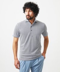 MICHEL KLEIN HOMME/千鳥柄ジャガード半袖ポロシャツ/508289007