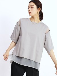 GRANDTABLE/グランターブル Grandtable スリットショルダーリバーシブルカットソー/508289057