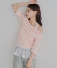 PAL OUTLET/【Chico】ドレープニット+レースペプラムキャミセット/508290474