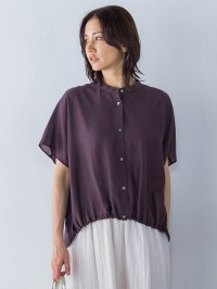 LAUTREAMONT/ロートレアモン LAUTREAMONT シアードロストフレンチスリーブシャツ≪洗濯機で洗える≫/508290757
