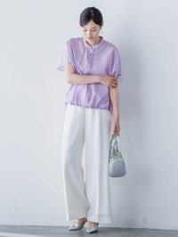 LAUTREAMONT/ロートレアモン LAUTREAMONT シアードロストフレンチスリーブシャツ≪洗濯機で洗える≫/508290757