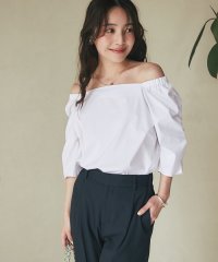 PAL OUTLET/【La boutique BonBon】タイプライターパワショル5分袖ブラウス/508290761