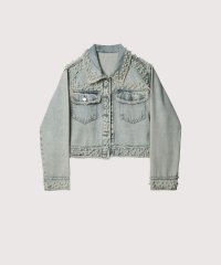 LA POMME petit/ラポミ プチ LA POMME petit Pearl Deco Denim Jacket/508290850