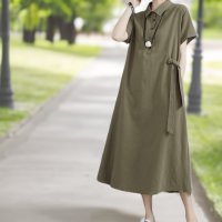 ica/アイカ ica ワンピース マタニティ ウェア 授乳服 授乳 産後 Aライン ミモレ ロング ミモレ丈 ロング丈 半袖 コットン 綿 涼しい 前開き 半開き ゆ/508290856