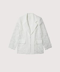 LA POMME petit/ラポミ プチ LA POMME petit See Through Lace Stitching Jacket/508290858