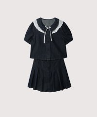 LA POMME petit/ラポミ プチ LA POMME petit Baby Lace Collar Denim Set Up/508290866