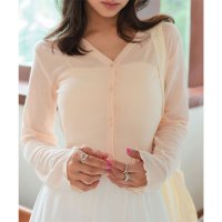 KOBE LETTUCE/コウベレタス KOBE LETTUCE シアーカットソーカーディガン [C7479]/508290924