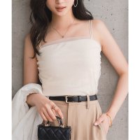 KOBE LETTUCE/コウベレタス KOBE LETTUCE [ Petitle / プチレ ] チュールレイヤードカップ付きキャミソール【プチ】 [C7571]/508290929