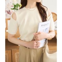 KOBE LETTUCE/コウベレタス KOBE LETTUCE ショルダースリットサマーニットトップス [N1187]/508290940