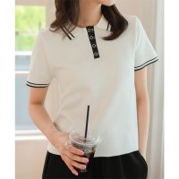 KOBE LETTUCE/コウベレタス KOBE LETTUCE スナップボタンポロニットトップス [N1193]/508290942