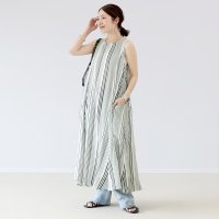 Aletta vita/アレッタ ヴィータ Aletta vita 綿ボイルマルチストライプ2WAYワンピース/508290972