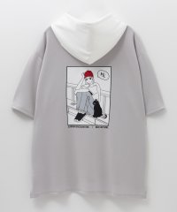 MAC HOUSE/マックハウス Mac－House ポンチ素材バックプリントフードTシャツ/508290997