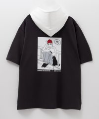 MAC HOUSE/マックハウス Mac－House ポンチ素材バックプリントフードTシャツ/508290997