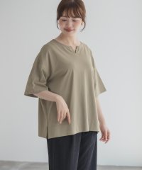 MAC HOUSE/マックハウス Mac－House nAvy エブリーT 汗じみ軽減 キーネックTシャツ/508291004
