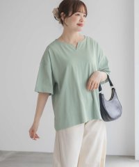 MAC HOUSE/マックハウス Mac－House nAvy エブリーT 汗じみ軽減 キーネックTシャツ/508291004