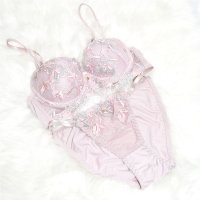PINK PINK PINK/ピンクピンクピンク PINK PINK PINK 脇高モダンフラワーブラ＆ショーツセット 【返品不可商品】/508291010