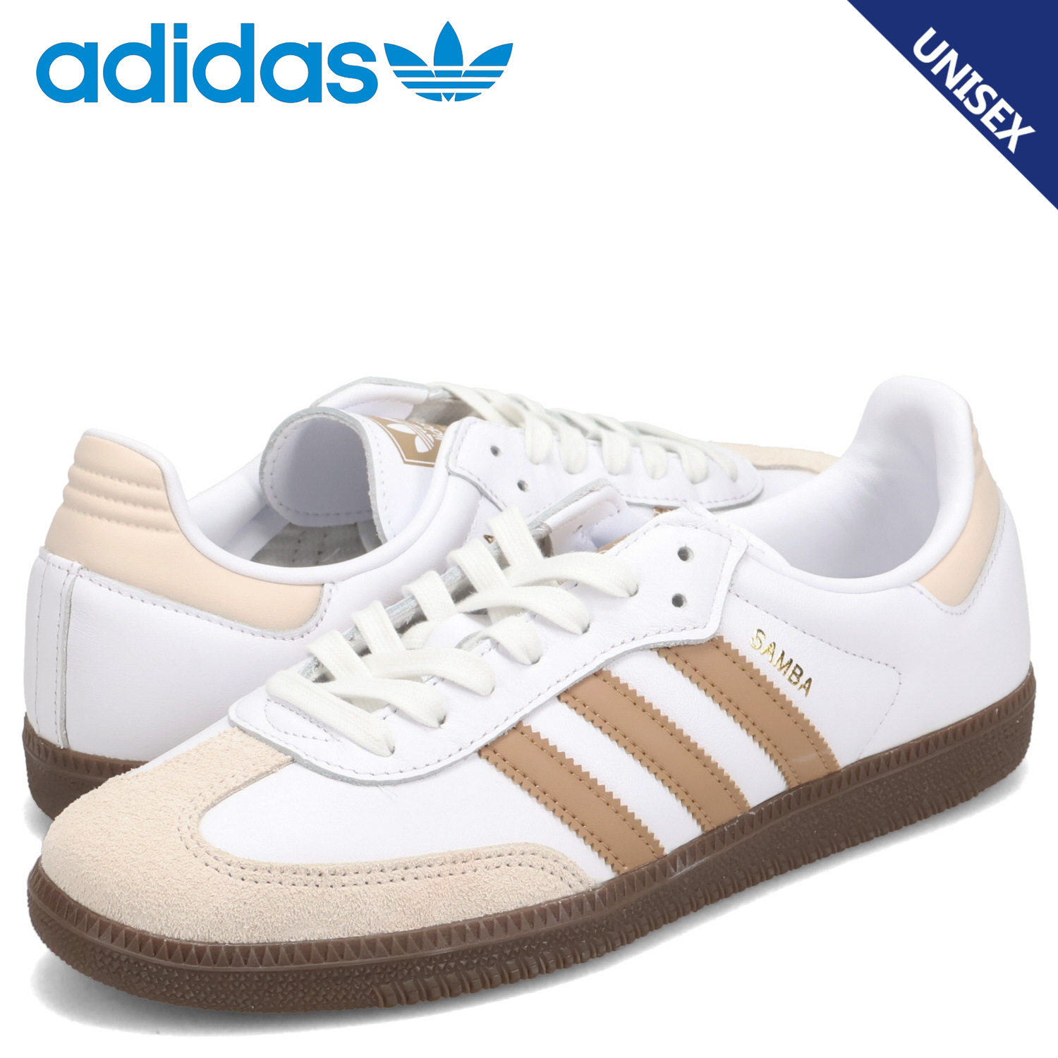 激レア 大人気✨新品アディダス サンバ OG ホワイト系 JI0218 24.5 ADIDAS アディダス SAMBA OG サンバ OG JI0218 ABC-MART限定