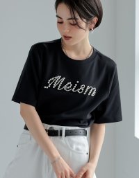 Re:EDIT/リエディ Re:EDIT スムースコットンパールロゴTシャツ/508291062