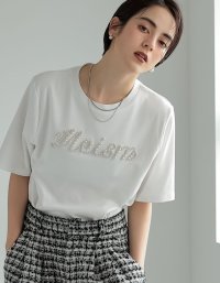 Re:EDIT/リエディ Re:EDIT スムースコットンパールロゴTシャツ/508291062
