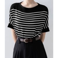miniministore/ミニミニストア miniministore ボーダー柄サマーニット ドルマンスリーブ/508291072
