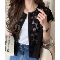 Classical Elf/クラシカルエルフ Classical Elf ふわり、風をまとったような軽やかさ。甘すぎない、大人のためのメッシュレーストップス/508291086