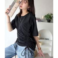 Classical Elf/クラシカルエルフ Classical Elf 《JaVaジャバコラボ》私だけの一枚。前後2wayヘンリーネックドロストチュニックTシャツ(半袖)/508291091