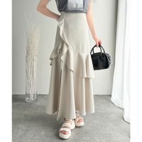 Classical Elf/クラシカルエルフ Classical Elf 【mily bilet】上品に揺れるシルエットが美しい。スリット入りアシメフリルスカート（ロング）/508291094