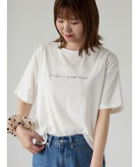 Lugnoncure/【接触冷感】筆記体ロゴTシャツ/508291120
