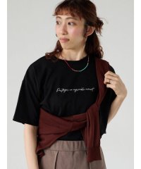 Lugnoncure/【接触冷感】筆記体ロゴTシャツ/508291120