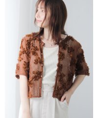 Te chichi TERRASSE/フラワーメッシュカーディガン/508291127