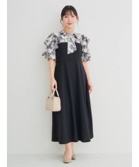 Re-J＆SUPURE/【WEB限定】花柄フリルボウタイブラウスドッキングワンピース/508291178