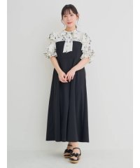 Re-J＆SUPURE/【WEB限定】花柄フリルボウタイブラウスドッキングワンピース/508291178
