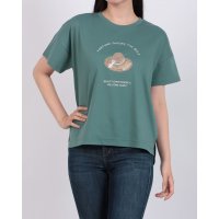 BRODIAEA/ブローディア BRODIAEA 麦わら帽子デザイン半袖Tシャツ/508291200