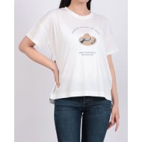 BRODIAEA/ブローディア BRODIAEA 麦わら帽子デザイン半袖Tシャツ/508291200