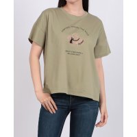 BRODIAEA/ブローディア BRODIAEA 麦わら帽子デザイン半袖Tシャツ/508291200