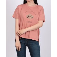 BRODIAEA/ブローディア BRODIAEA 麦わら帽子デザイン半袖Tシャツ/508291200