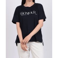 BRODIAEA/ブローディア BRODIAEA BONJOURロゴプリント半袖Tシャツ【日本製】/508291201