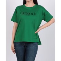 BRODIAEA/ブローディア BRODIAEA BONJOURロゴプリント半袖Tシャツ【日本製】/508291201