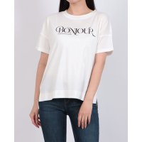 BRODIAEA/ブローディア BRODIAEA BONJOURロゴプリント半袖Tシャツ【日本製】/508291201