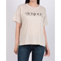 BRODIAEA/ブローディア BRODIAEA BONJOURロゴプリント半袖Tシャツ【日本製】/508291201