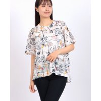 BRODIAEA/ブローディア BRODIAEA リップル加工総柄半袖プルオーバー【日本製】/508291206