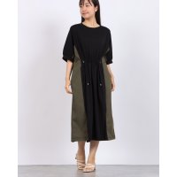 EGLANTINE/エグランティーヌ EGLANTINE 素材切り替え半袖ワンピース/508291211
