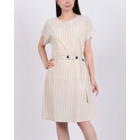 RINASCIMENTO/リナシメント RINASCIMENTO ボタンベルトストライプワンピース/508291234