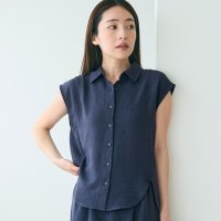 coca/コカ coca シボサテンライクノースリーブラウンドシャツ/508291305