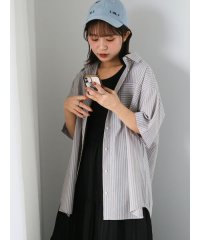 ehka sopo/ストライプオーバーサイズシャツ/508291377