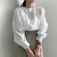 maison de LATIR/メゾンドラティール maison de LATIR 春夏オフィススタイルのパフスリーブ長袖シャツ/508291381