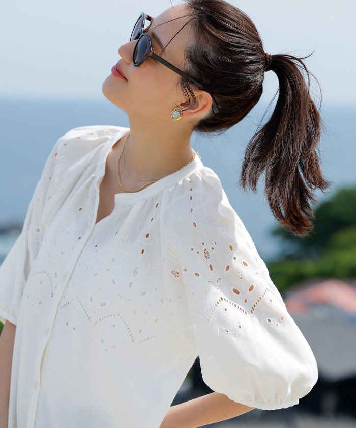 セール】 【WEB限定】エニポカシリーズVネック ブラウス