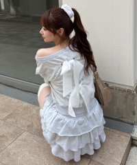 NICE CLAUP/OLIVE des OLIVE OUTLET/【RMAF】バックリボンオフショルプルオーバー/508291450