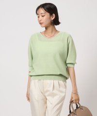green label relaxing/シャーリー Vネック ショートスリーブ ニット プルオーバー/508291472