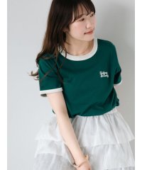 ehka sopo/3D刺繍リンガーTシャツ/508291480
